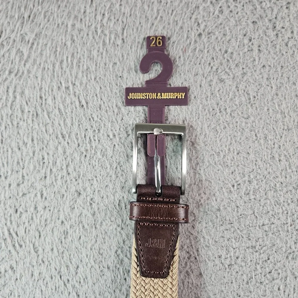 NWT - Johnston & Murphy Belt Boys Size 10 Waist 26‎ Tan - NEW